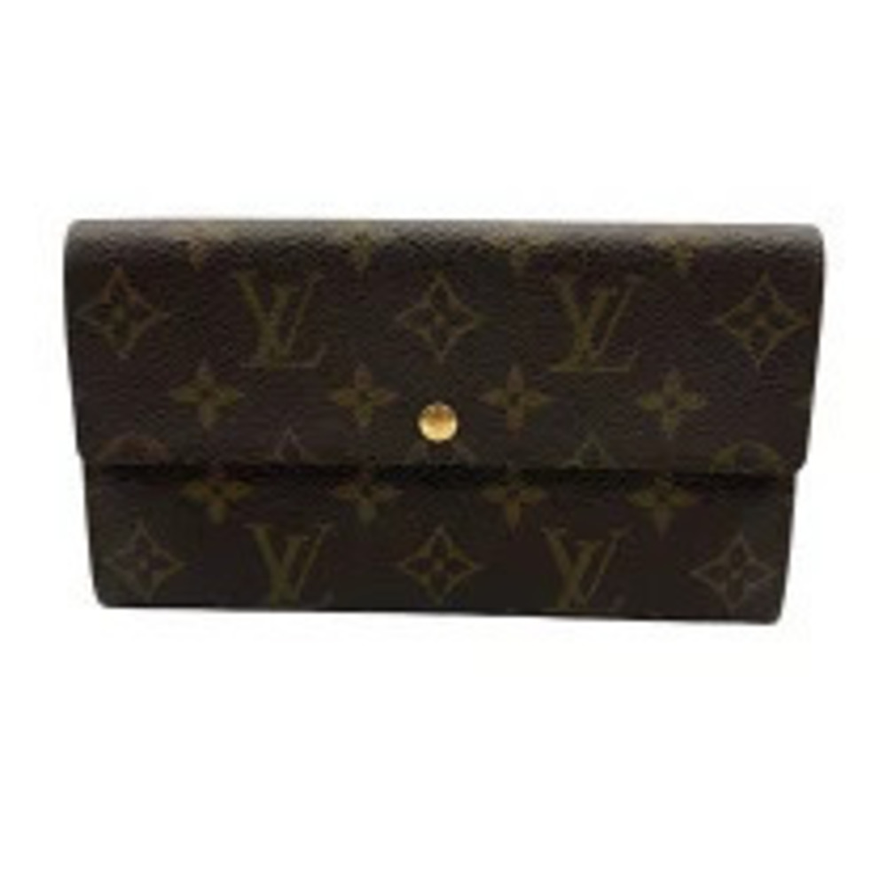 Louis Vuitton Pochette Porte Monnaie Credit Brown Monogram Long Wallet